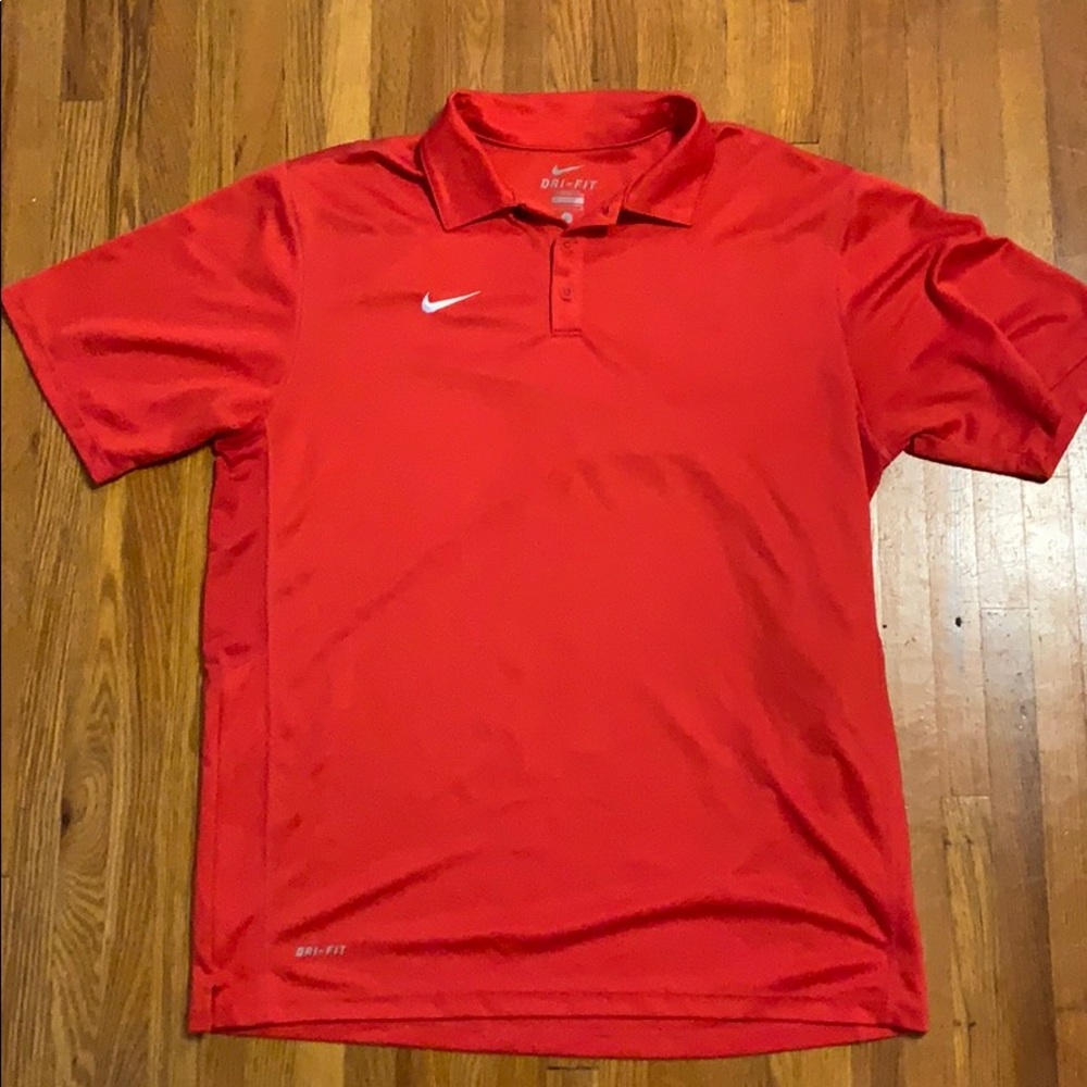 Red Nike polo